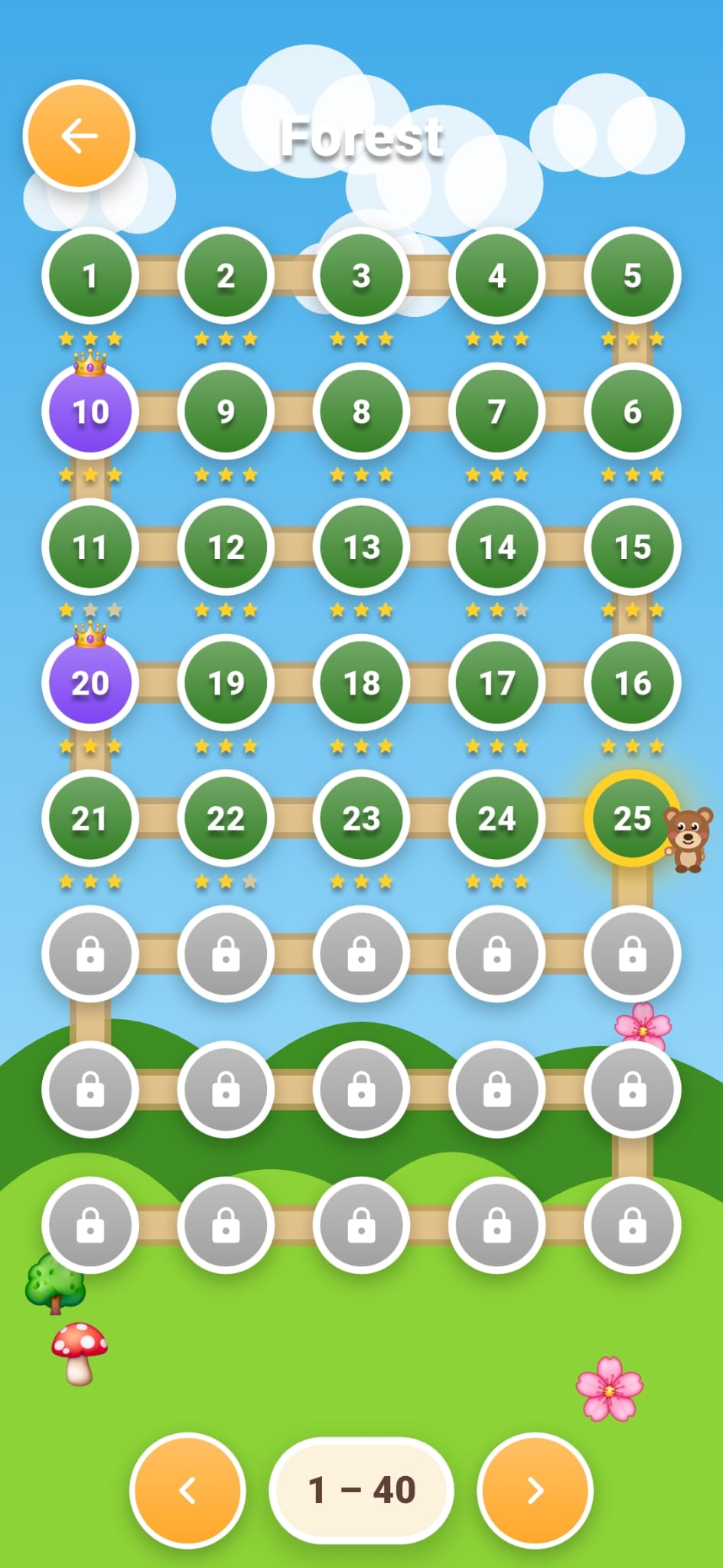 A puzzle level in progress.