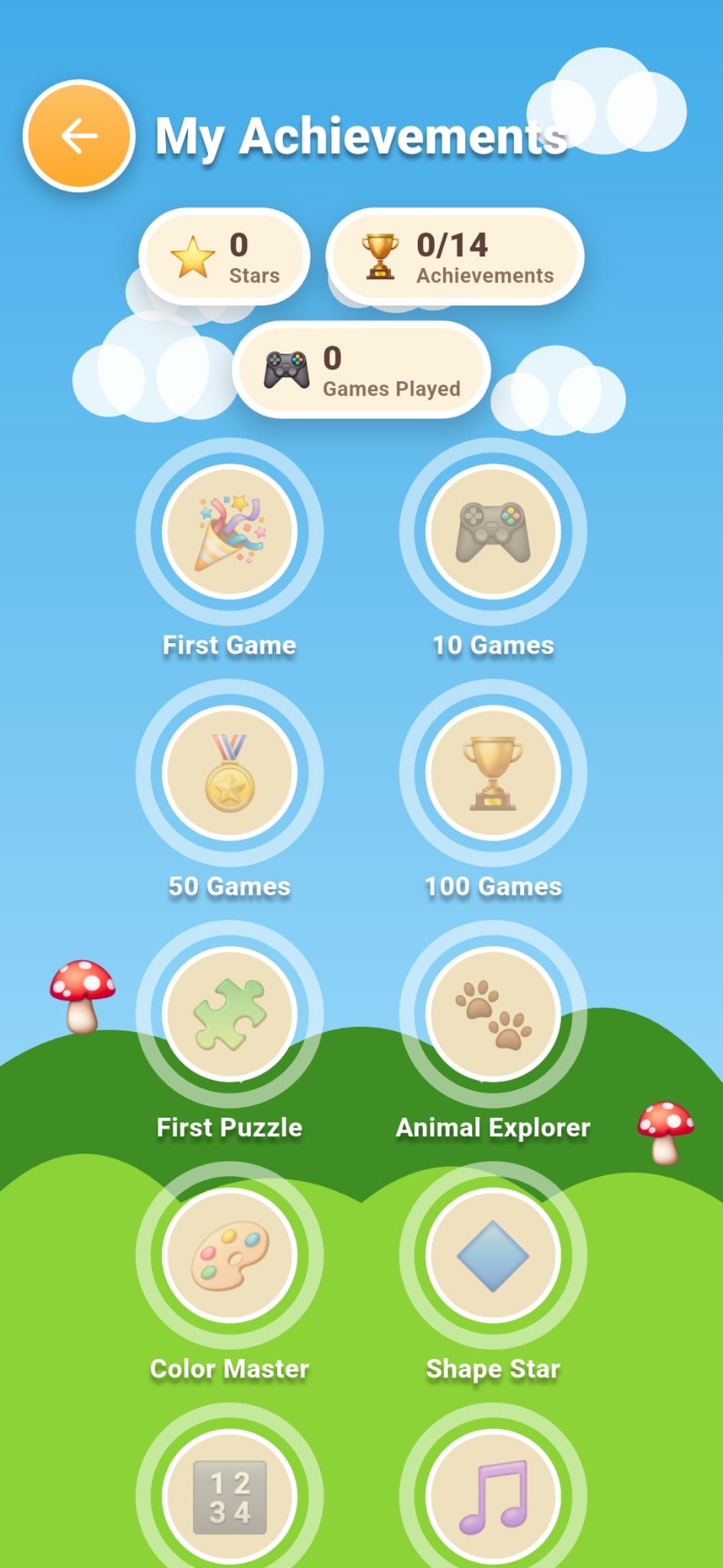 The celebration screen with three stars.